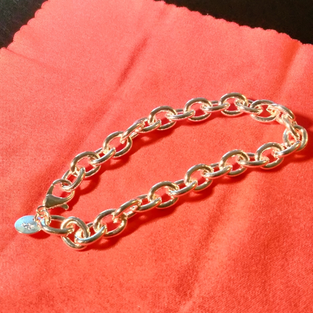 Sterling silver link bracelet